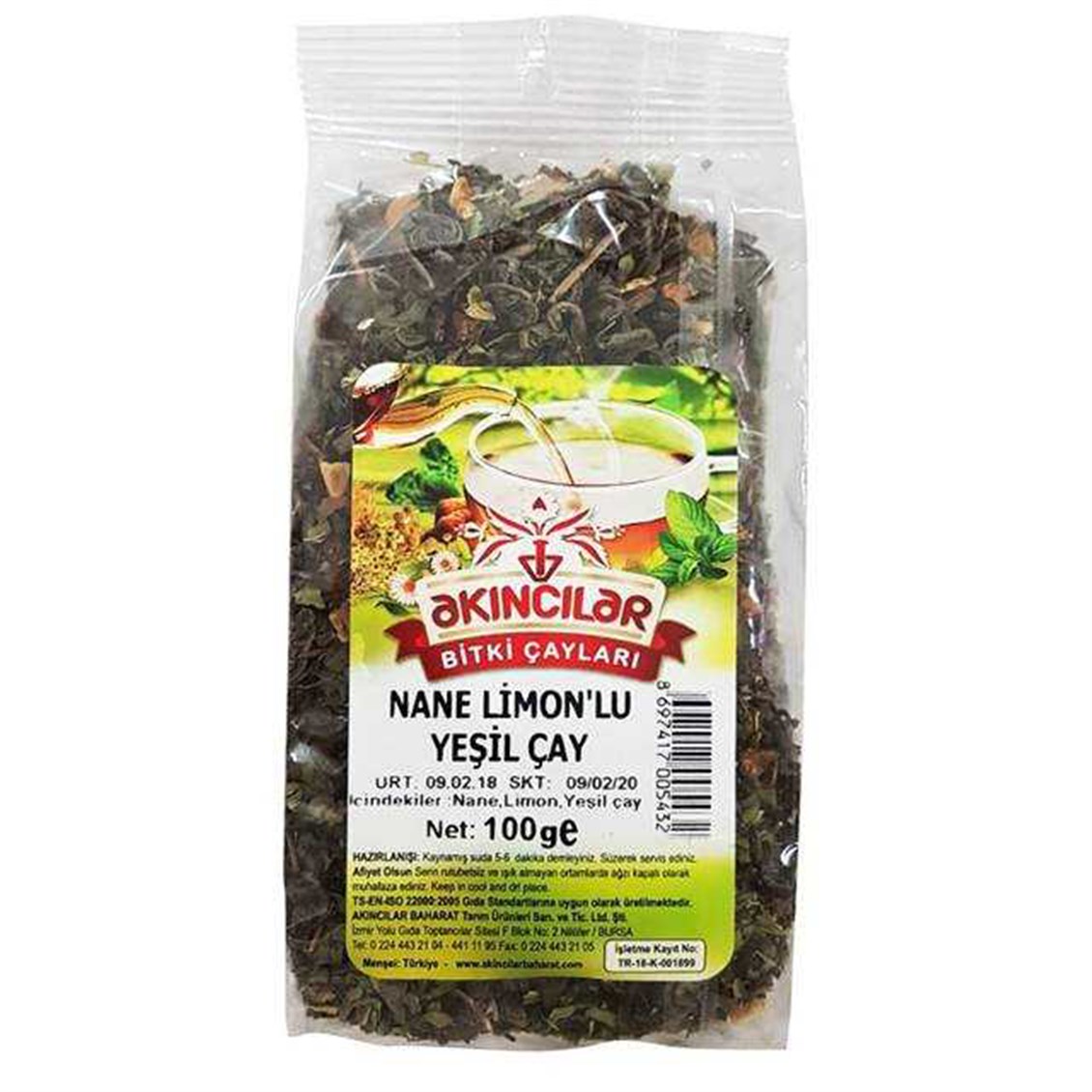 Akıncılar Nane Limon Yeşil Çay 80 Gr
