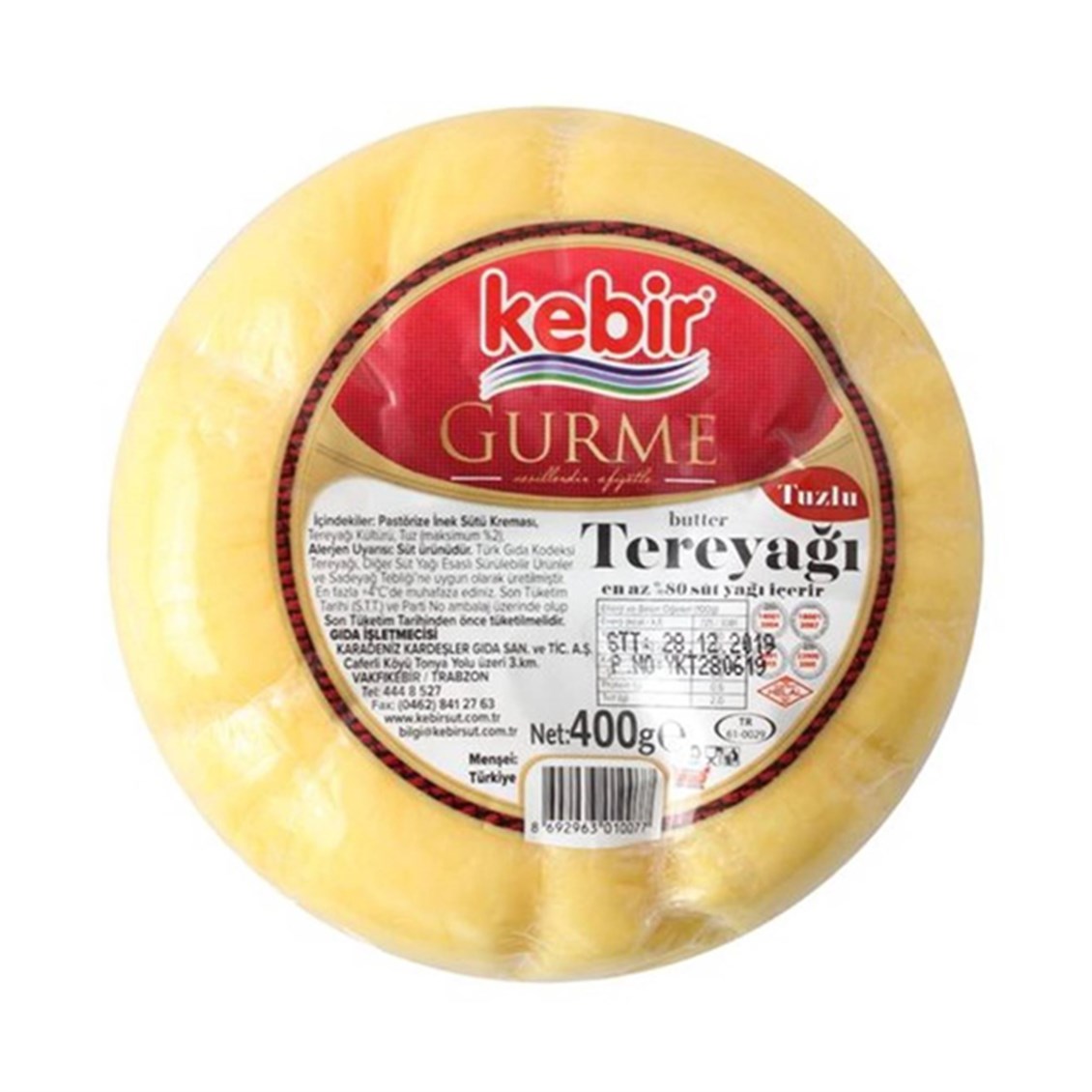 Kebir Trabzon Tereyağı Tuzlu 400 gr