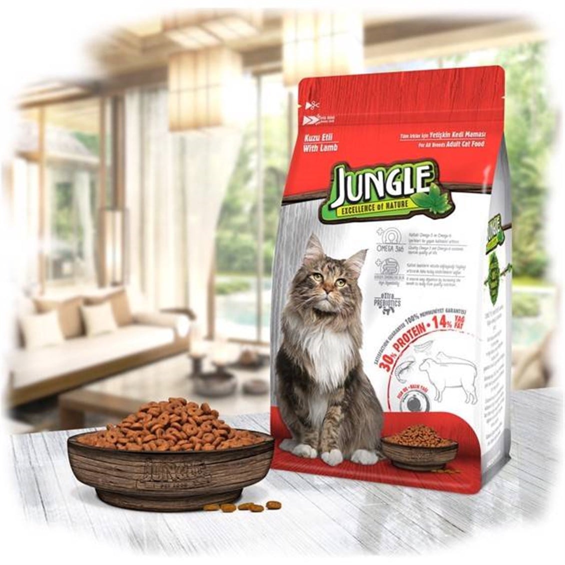Jungle Kuzu Etli Yetişkin Kedi Maması 500 Gr