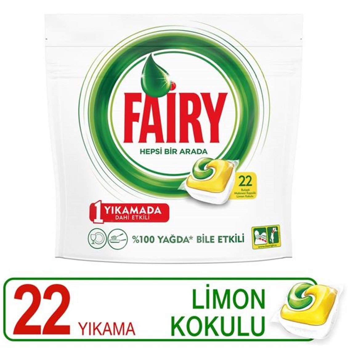 Fairy H1A Bulaşık Makinesi Deterjanı Kapsül 22'li