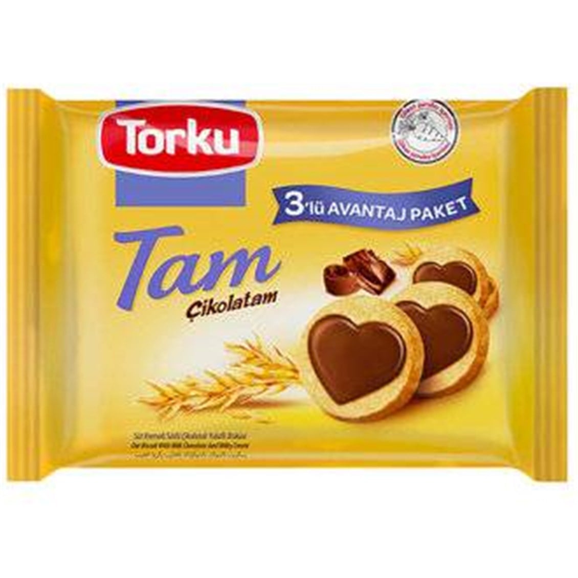 Torku Tam Çikolatam Bisküvi 3'lü 249 Gr
