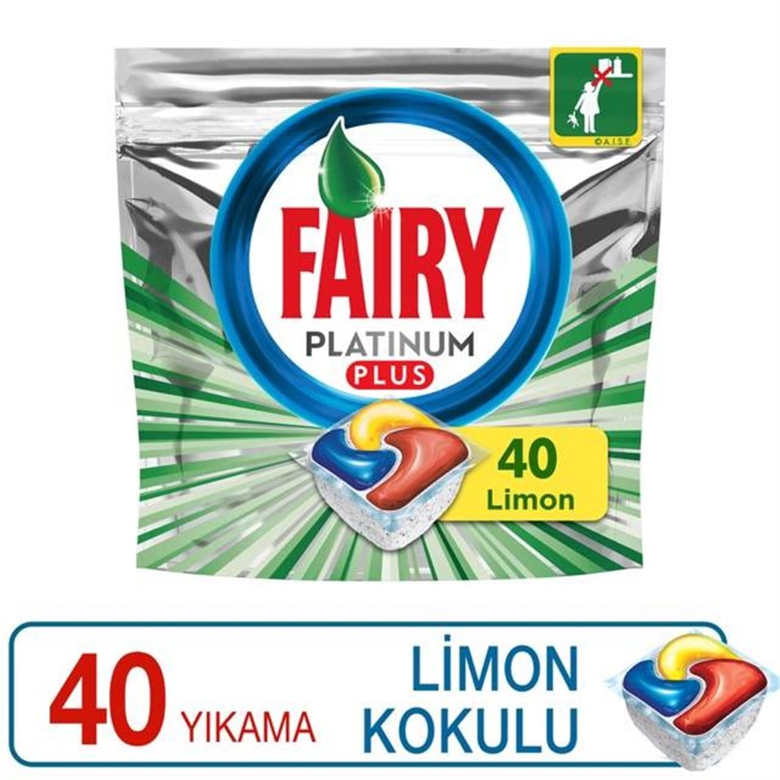 Fairy Platinum Plus 40 Yıkama Bulaşık Makinası Deterjan