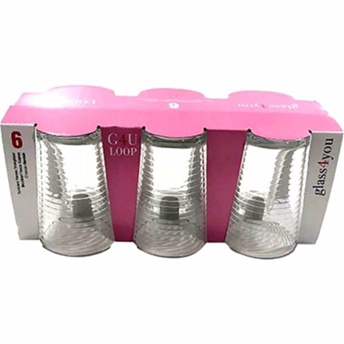 Çizgili Su Bardağı 6'lı Glass4You