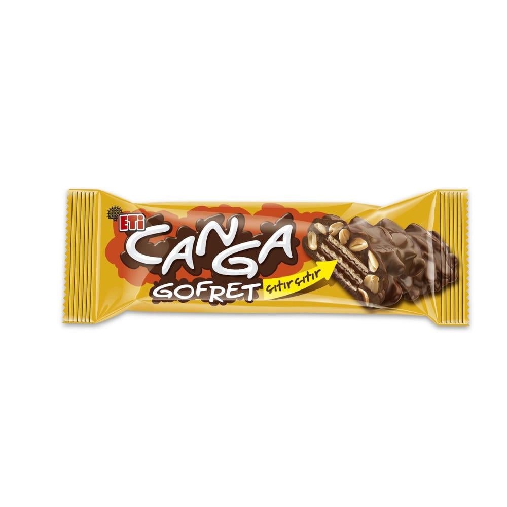 Eti Canga Yer Fıstığı Kaplamalı Fındık Kremalı Nuga Bar 34 gr