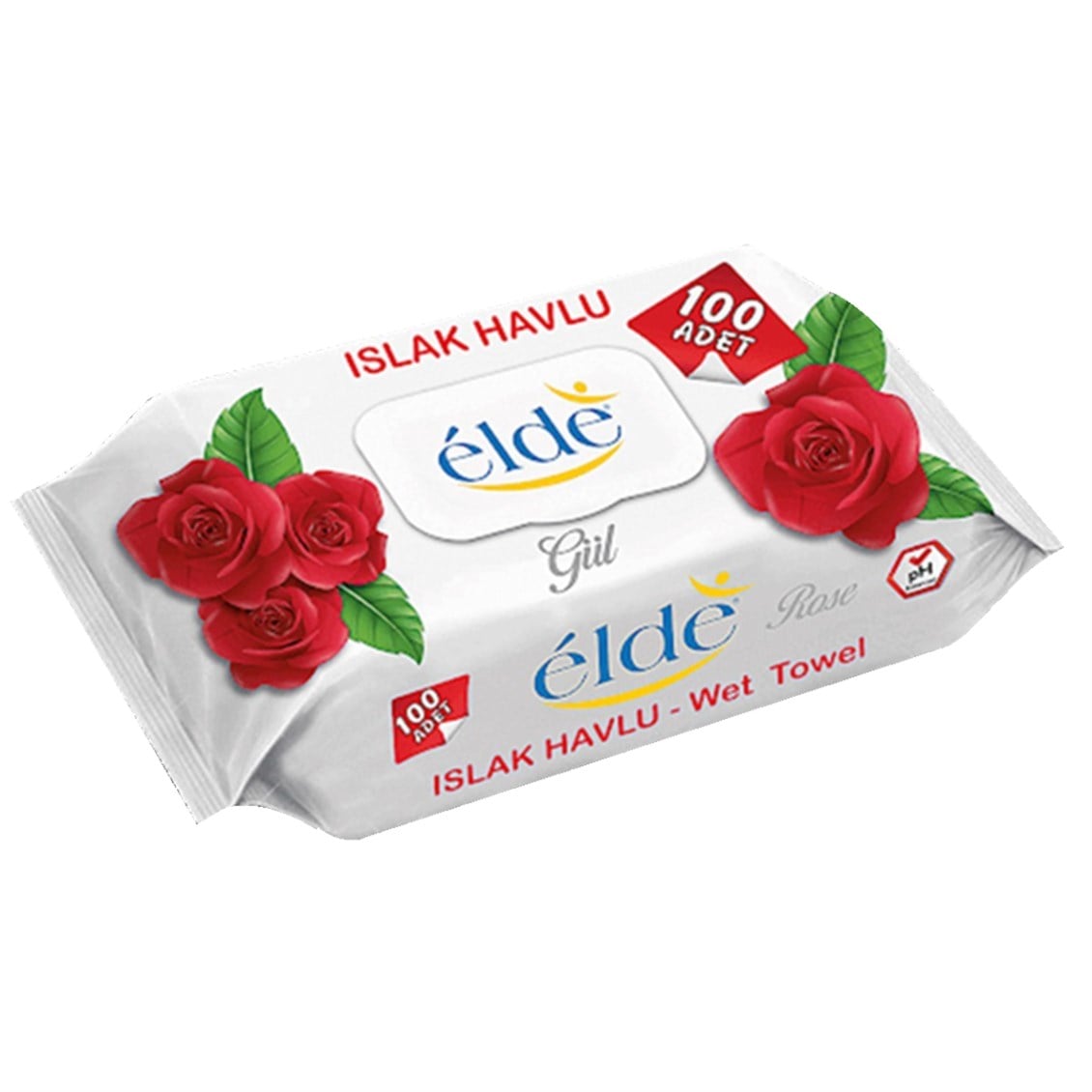 Elde Islak Havlu 100'lü Gül Kokulu