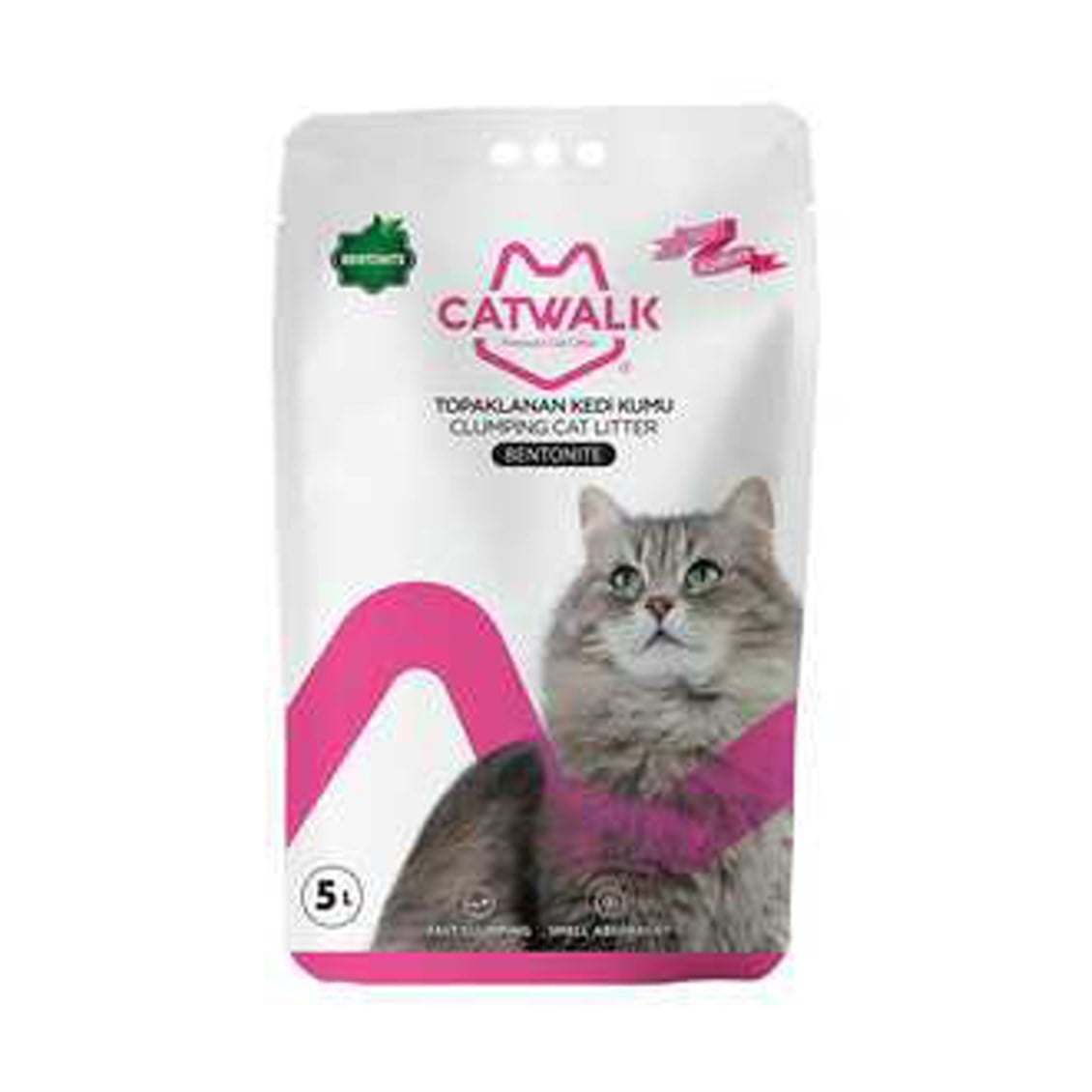 Catwalk Bentonit Bebek Pudralı Kedi Kumu 5 Lt