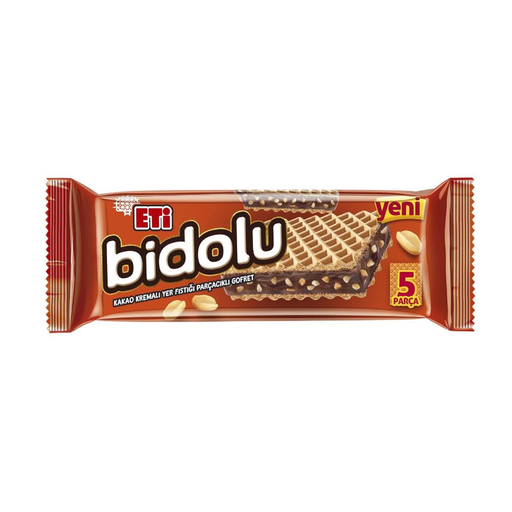 Eti Bidolu Kakao Kremalı Ve Yer Fıstığı Parçacıklı Gofret 81 gr