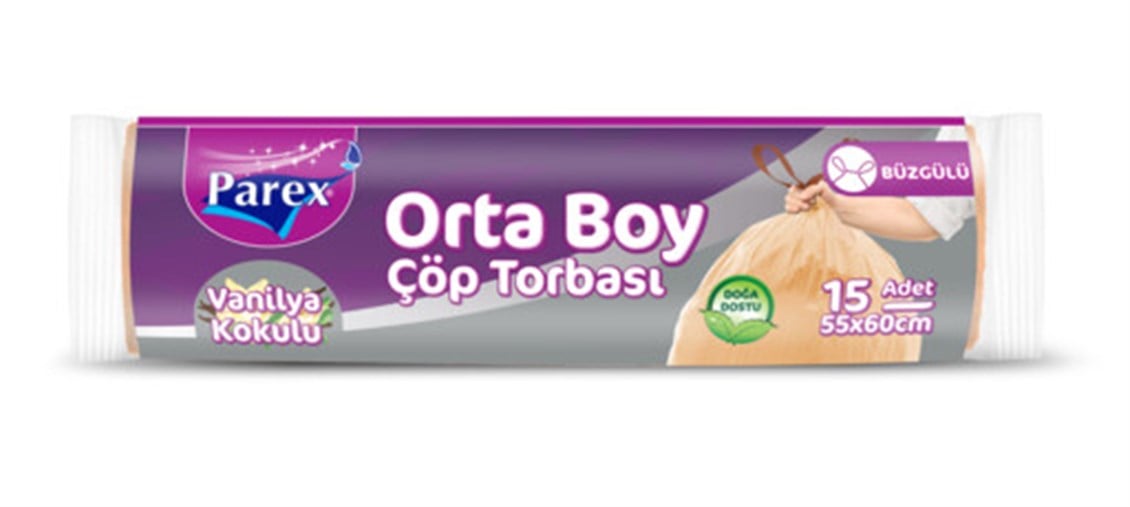 Parex Orta Boy Eko Büzgülü Çöp Torbası Vaniya 15'li