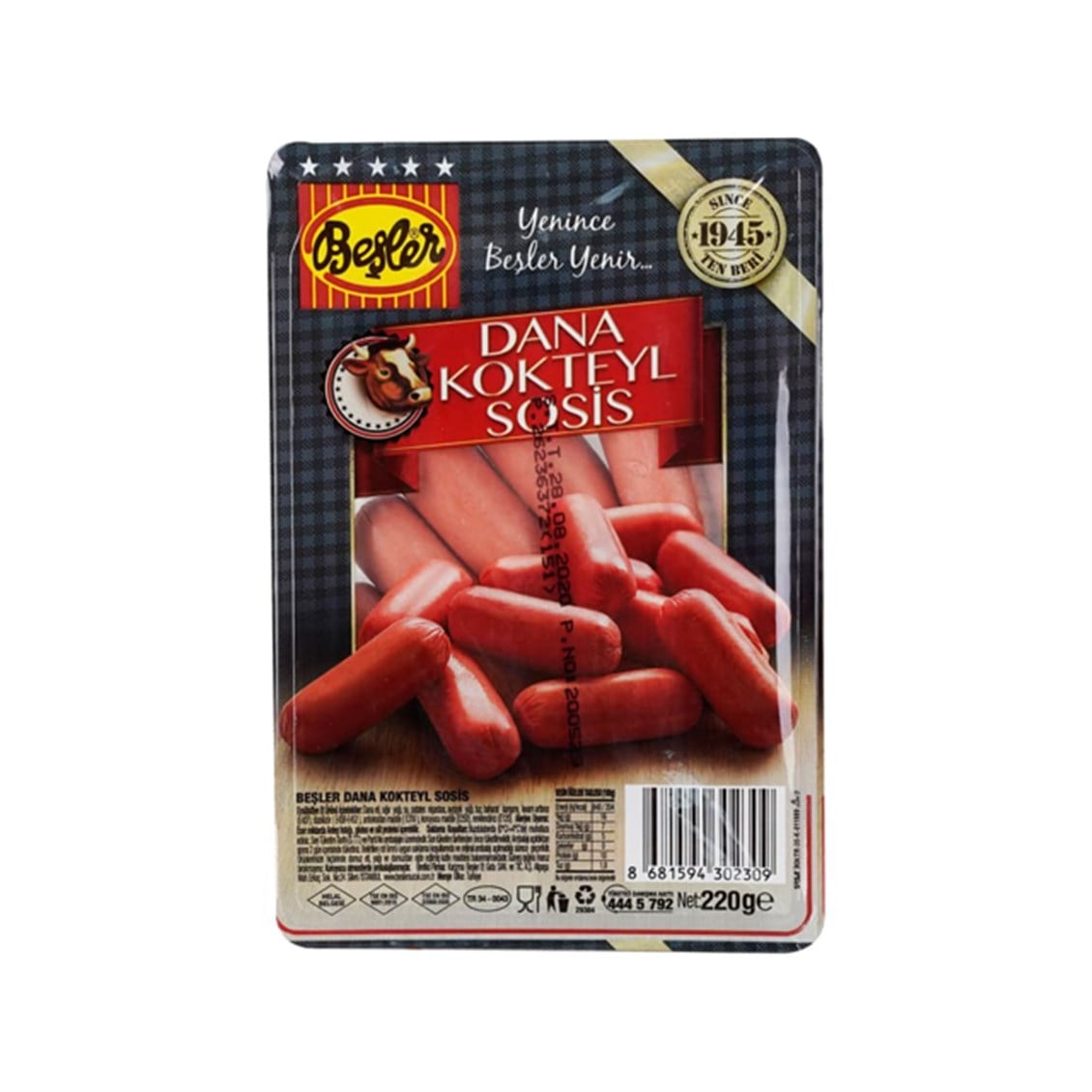Beşler Dana Sosis 220 Gr