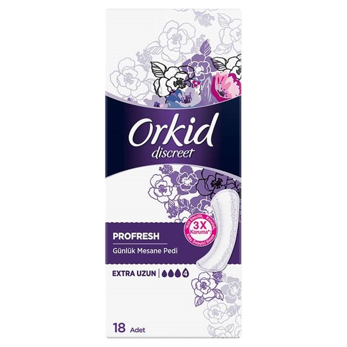 Orkid Profresh Günlük Mesane Pedi Extra Uzun 18'li