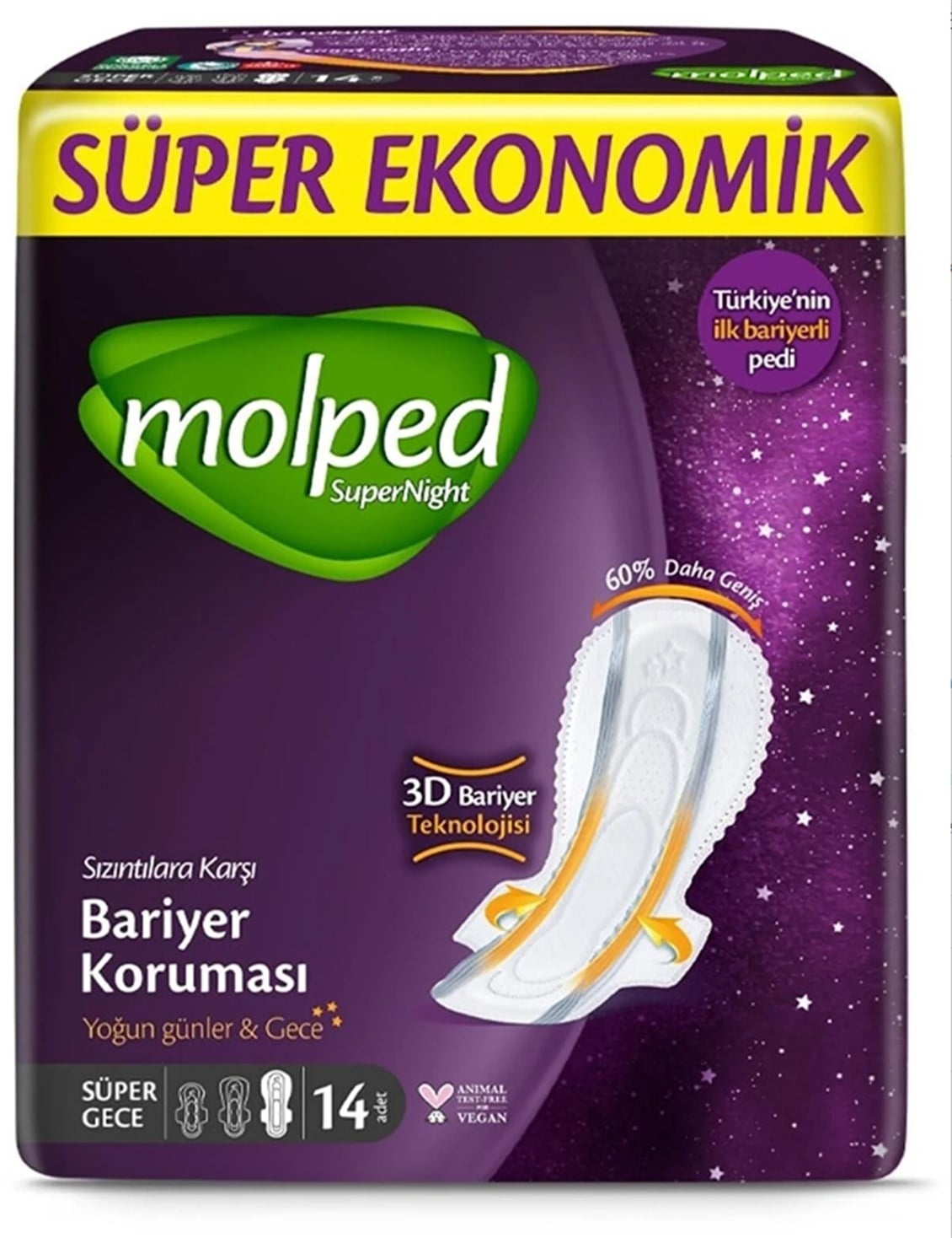Molped Süpernight Süper Eko Gece Süper 14'lü