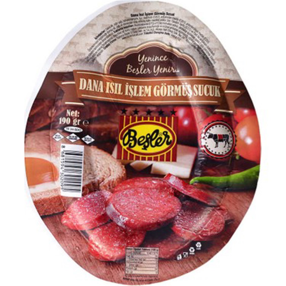 Beşler Vakumlu Dana Sucuk 190 Gr