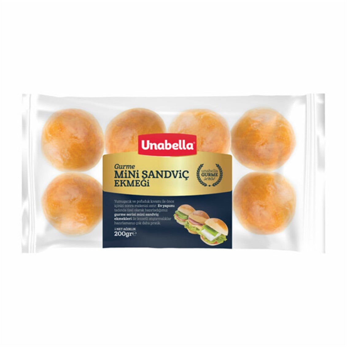 Unabella Mini Sandviç Ekmek Gurme 200 Gr