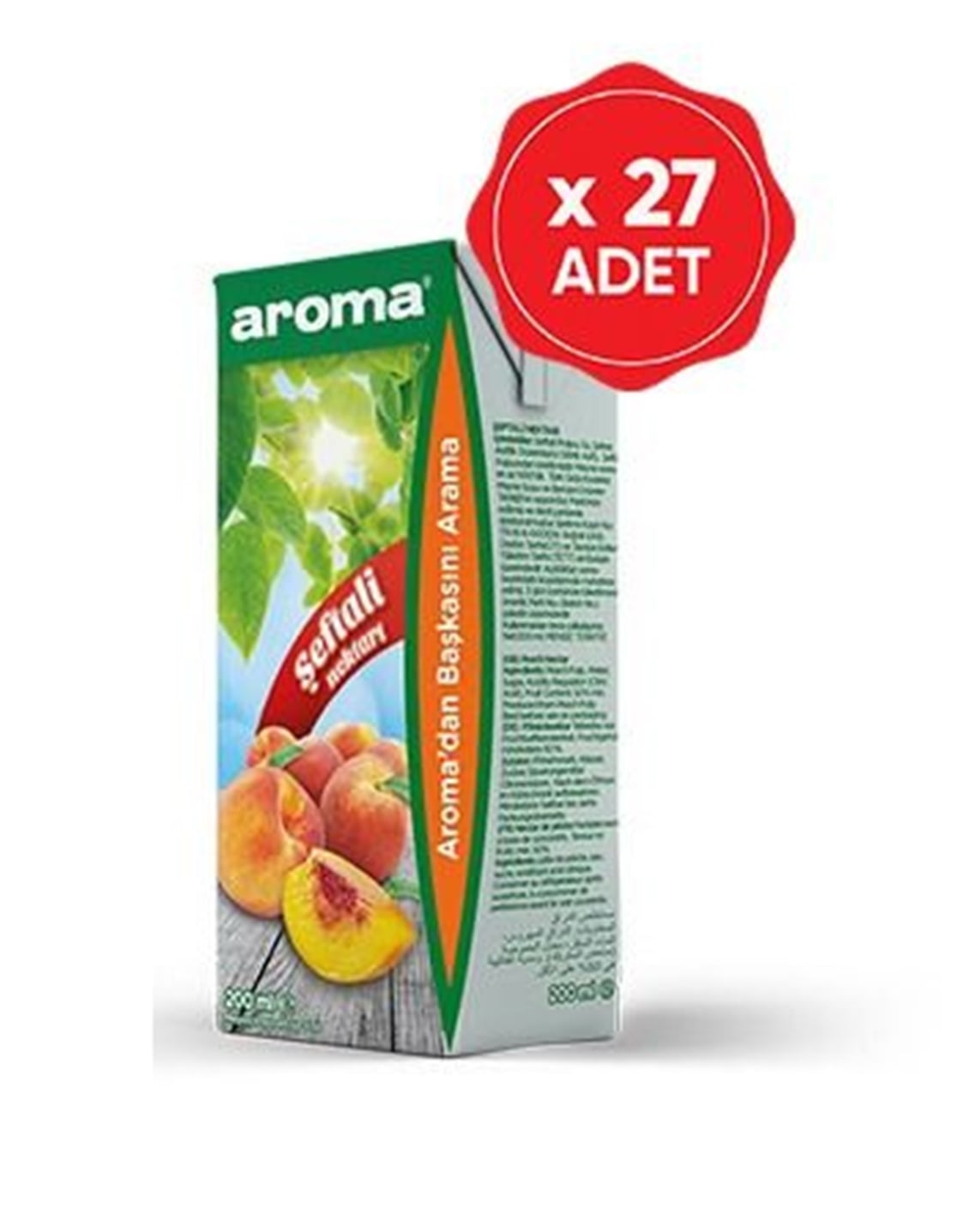  AROMA MEYVE NEK. 27*200 ML SEFTALI 