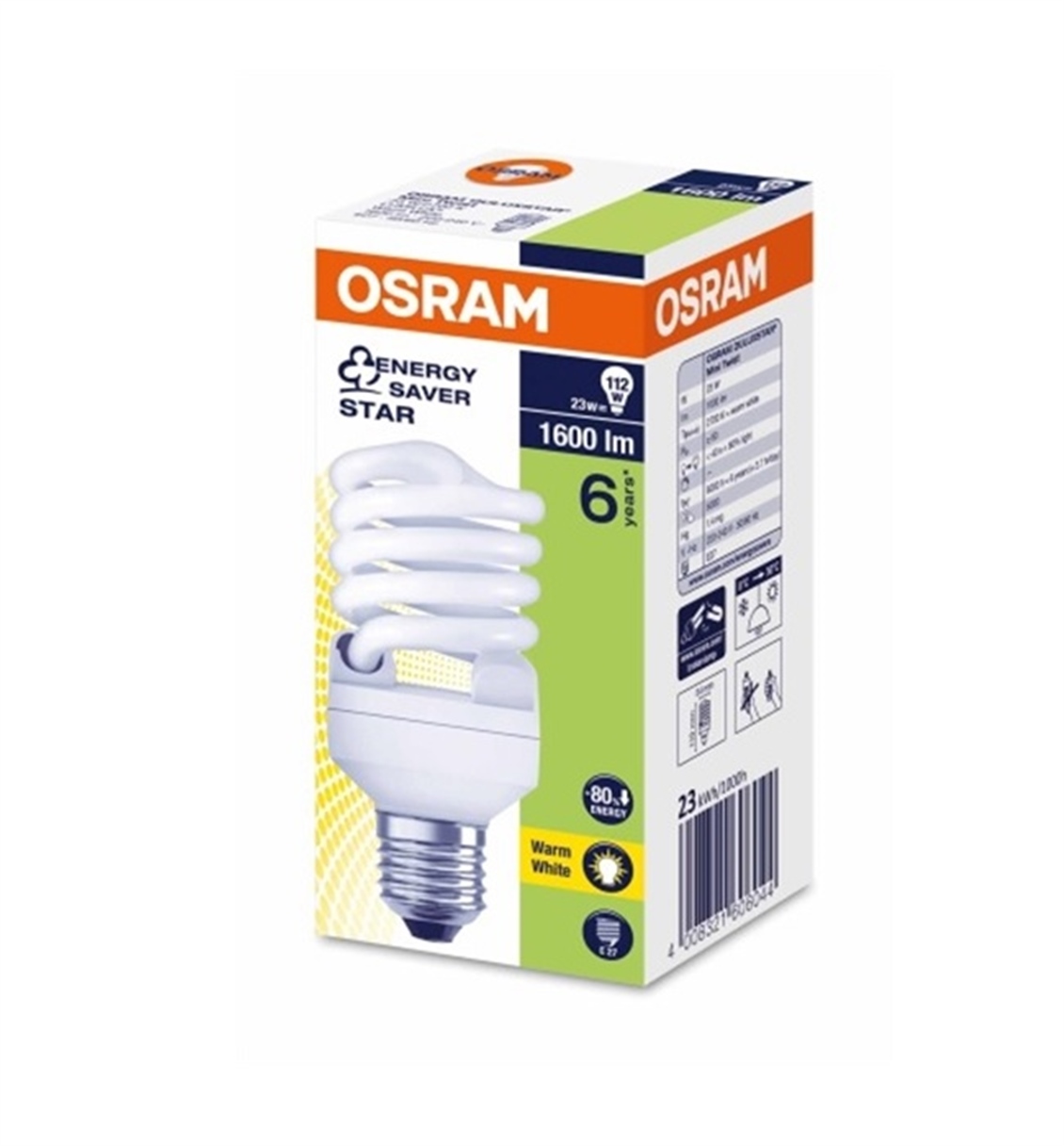  OSRAM MINI TWIST 23W E27 SARI ISIK 