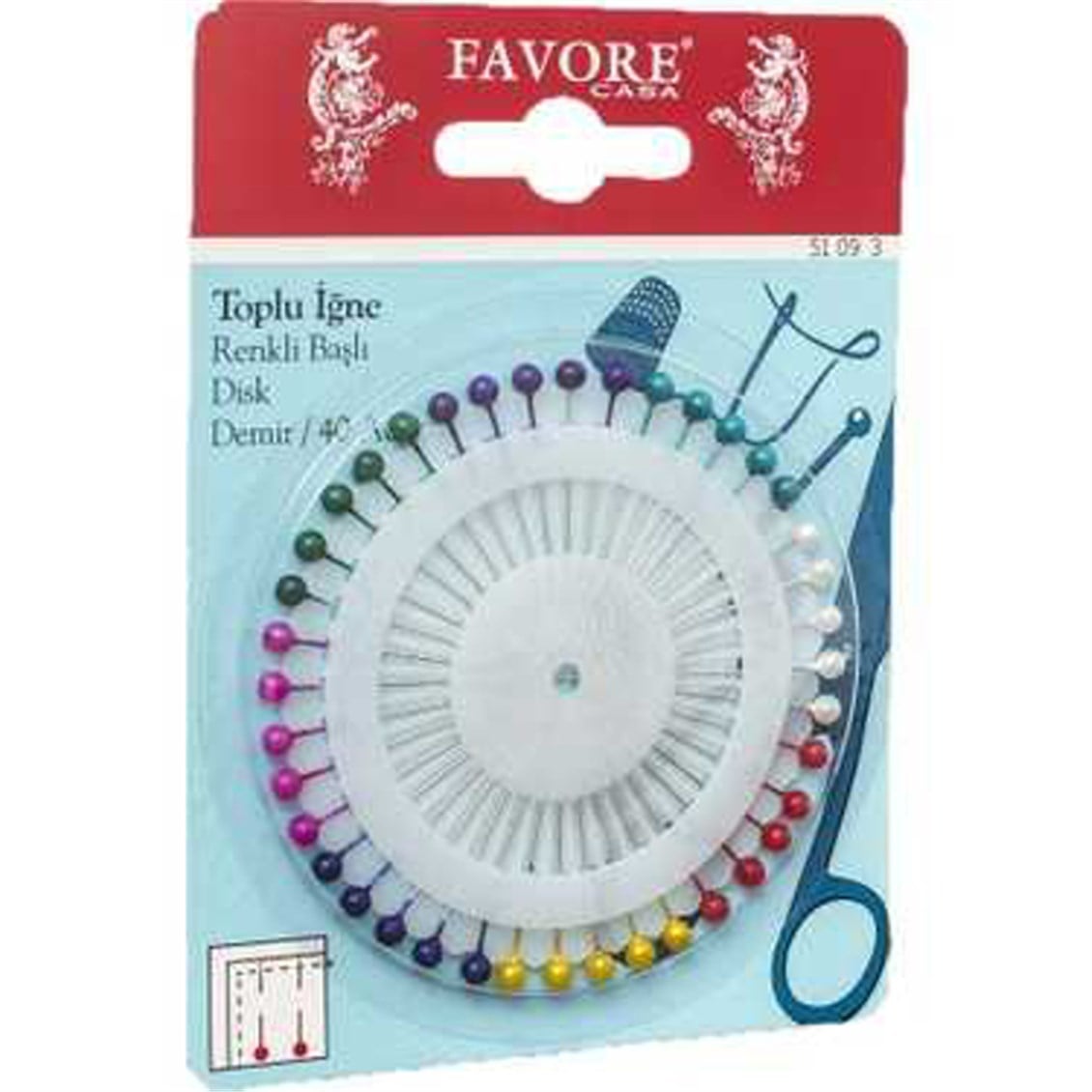 Favore Başlı Toplu İğne