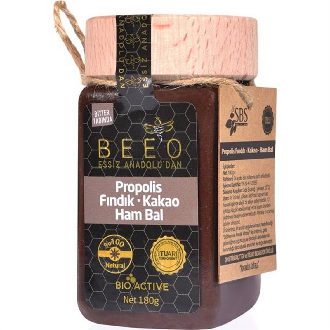 Bee'O Propolis Fındık Kakao Ham Bal Karışımı 180 Gr