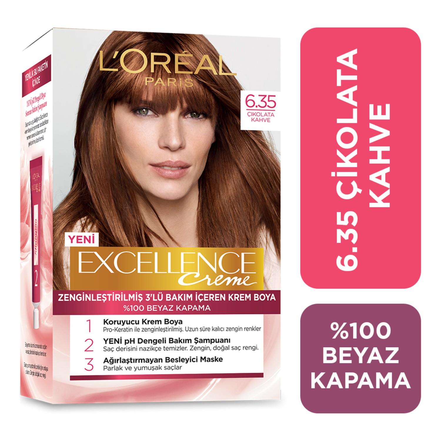 L'Oreal Paris Excellence Creme Saç Boyası - 6.35 Çikolata Kahve