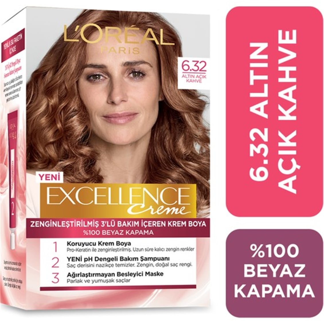  LOREAL EXCELLENCE 6.32 ALTIN ACIK KAHVE 