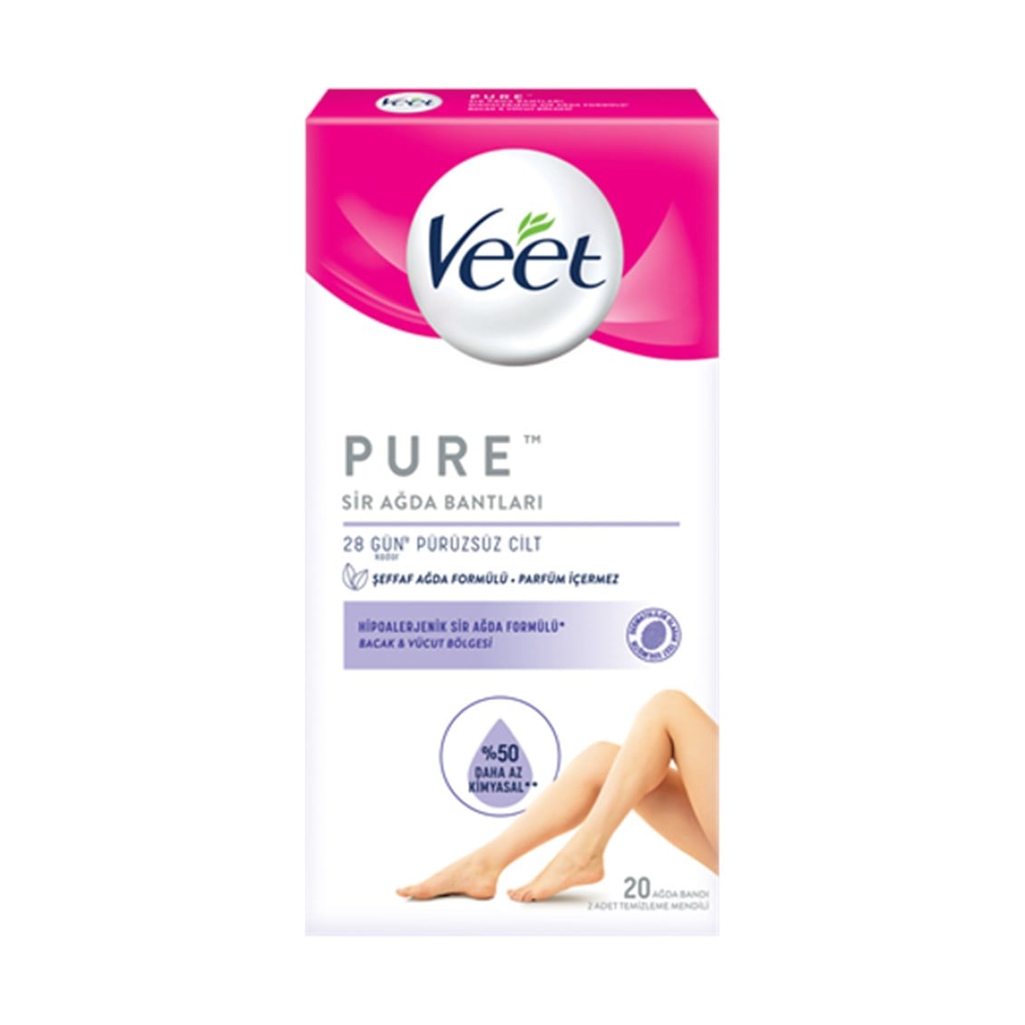 Veet Soğuk Ağda Bandı Pure 20 li