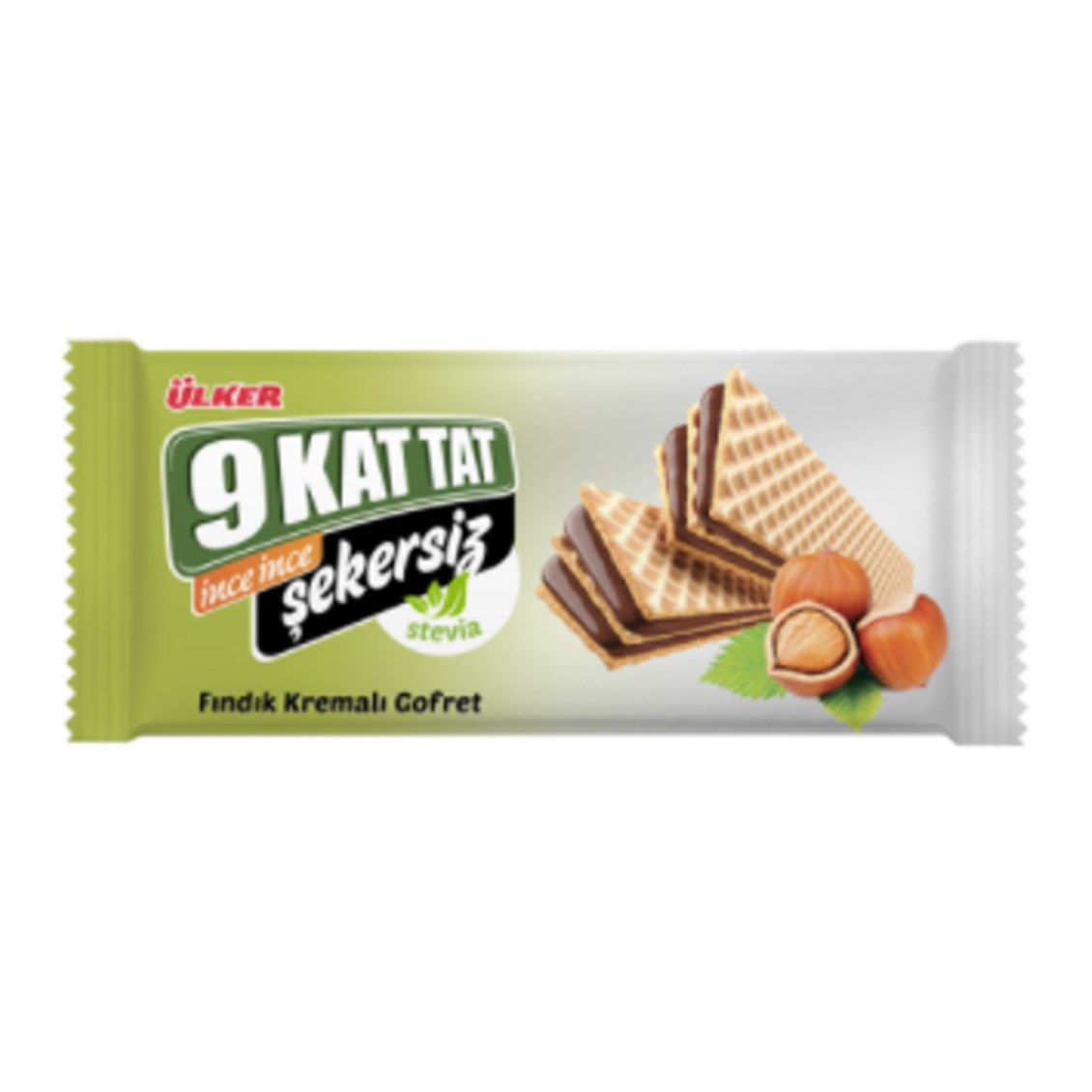 Ülker 9 Kat Tat İnce Şekersiz Fındıklı Gofret 118 Gr