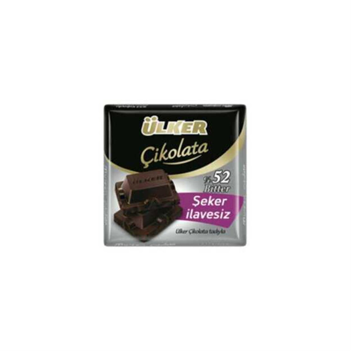 Ülker Şeker İlavesiz %52 Bitter Kare Çikolata 60 Gr