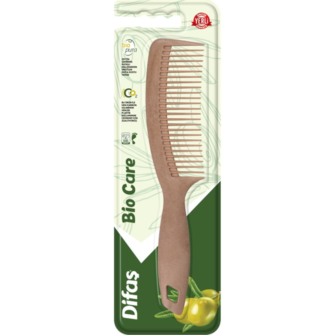 Difaş Bio-Care Saplı Küçük Tarak 3035