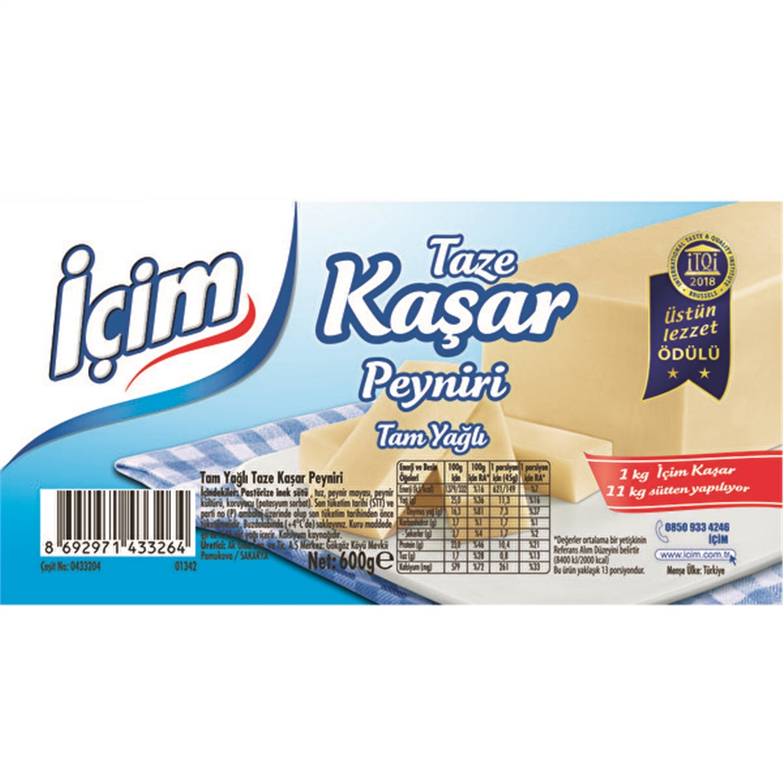  ICIM TOST PEYNIRI 600 GR 