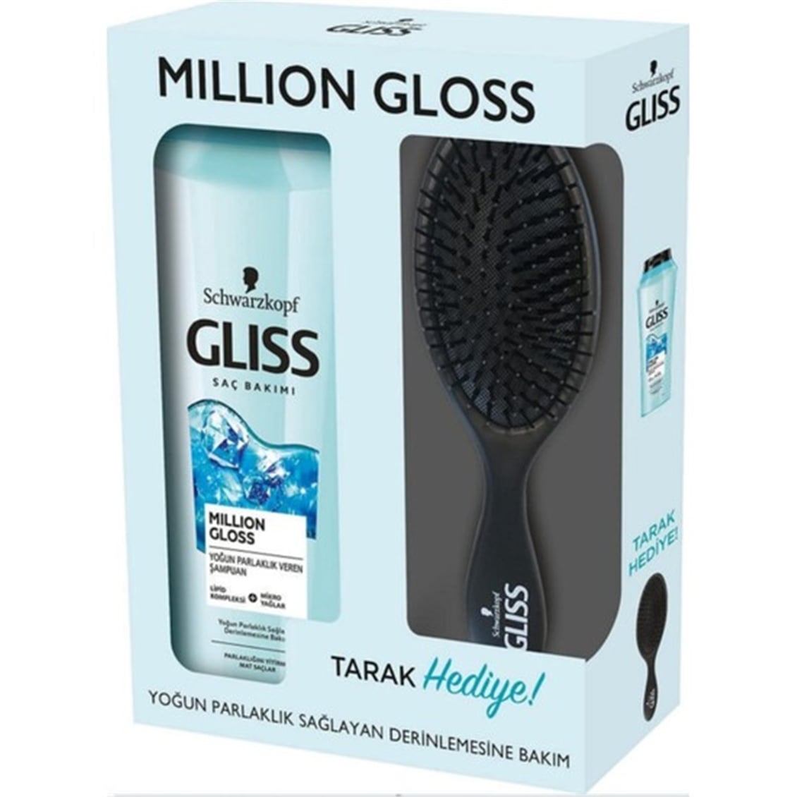  GLISS SAMPUAN MILLION GLOSS 500ML+TARAK 