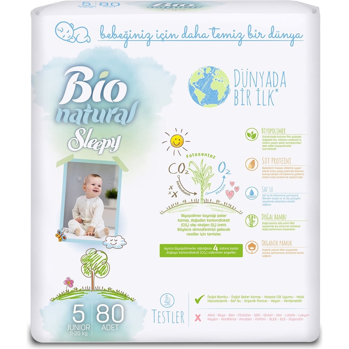 Sleepy Bıo Natural 4lu Jumbo Junıor 80lı