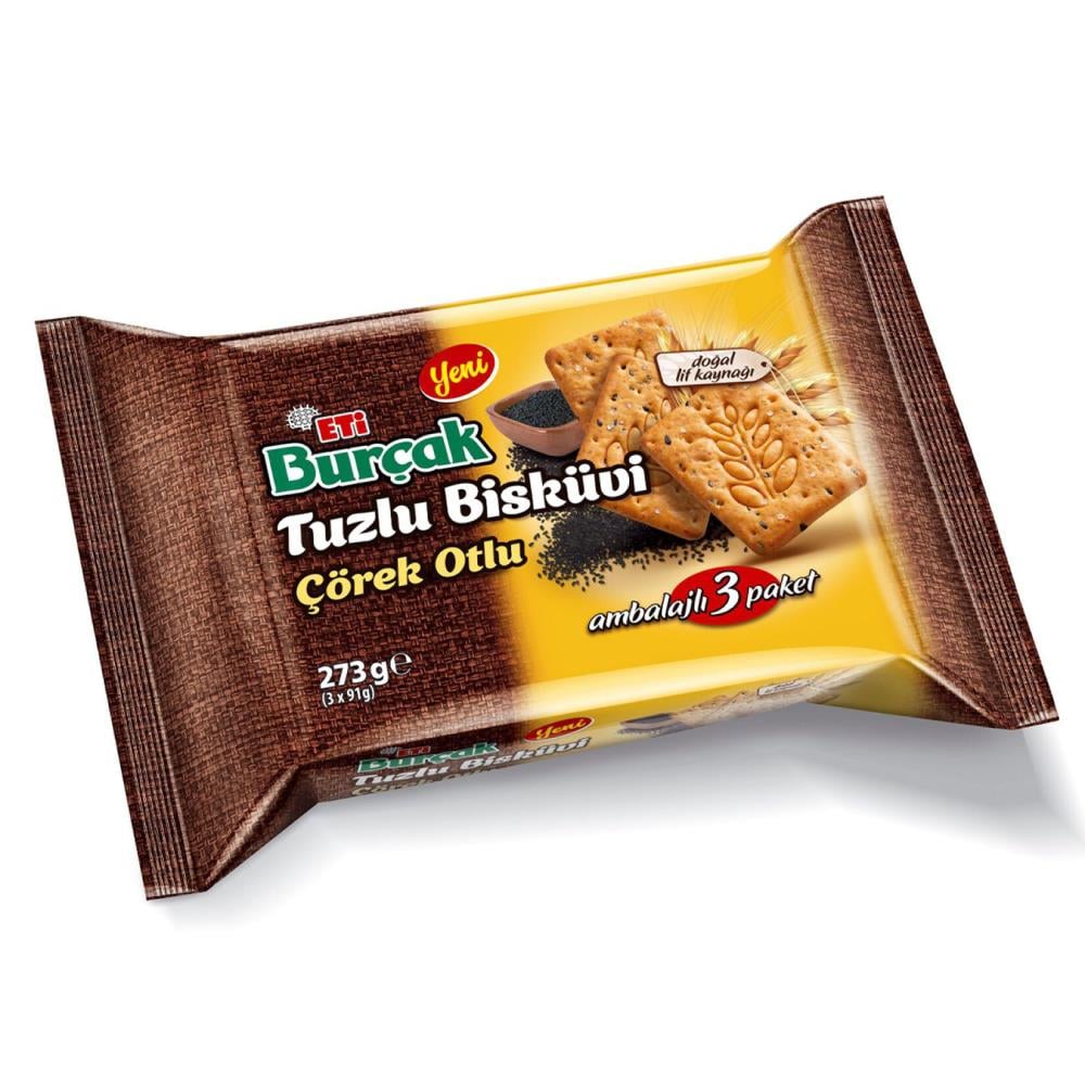 Eti Burçak Çörekotlu Tuzlu Bisküvi 273 gr