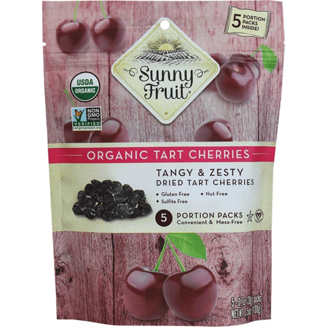 Sunny Fruit Organik Vişne kurusu 100 Gr