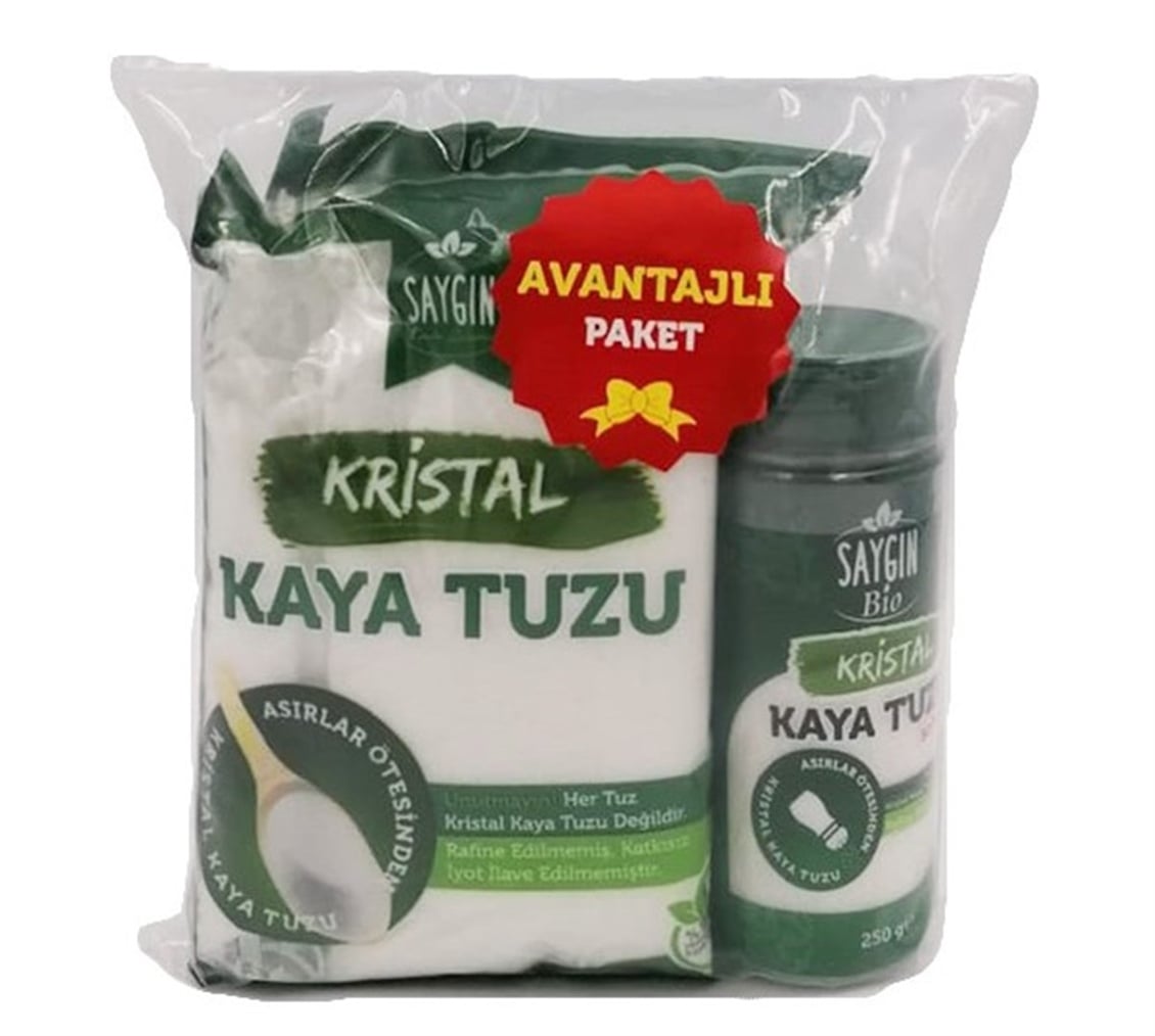  SAYGIN TUZ 500GR*2+TUZLUKLU TUZ HEDIYELI 