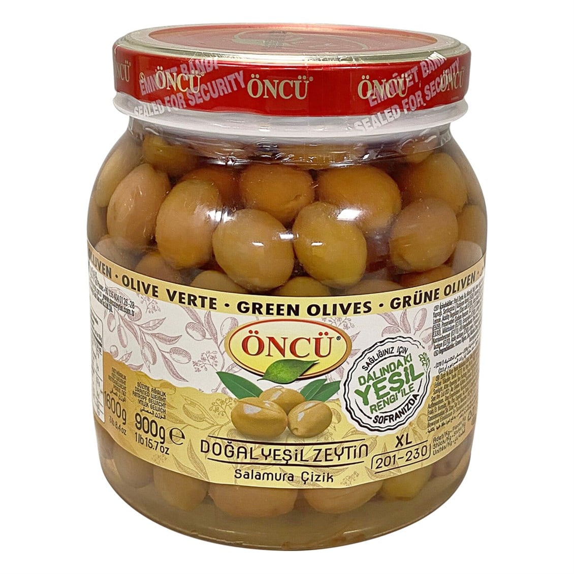 Öncü Yeşil Zeytin Kırma 1000 Gr(261-320)