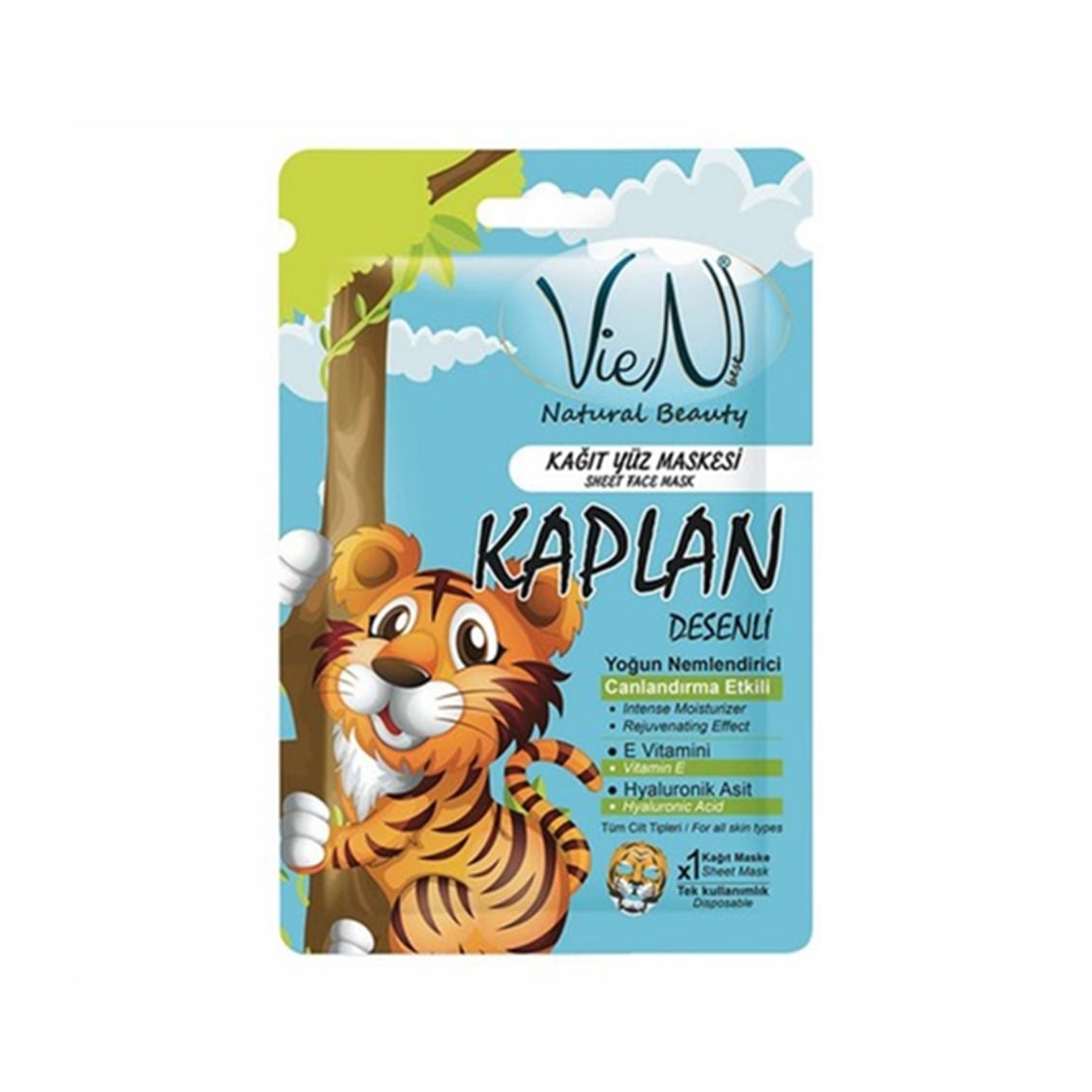  VIEN KAGIT MASKE KAPLAN DESENLI 