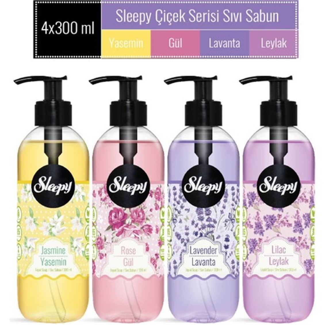  SLEEPY SIVI SABUN 4x300 ML CICEK SERISI 
