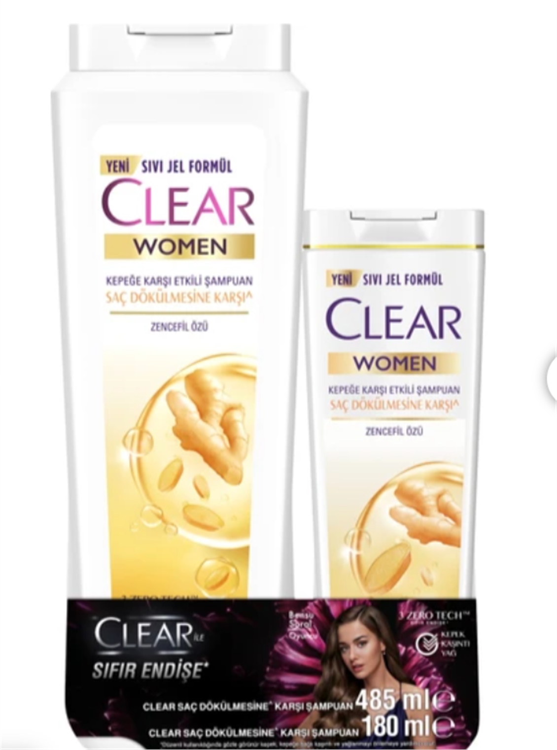 Clear Şampuan 485 ml Women Saç Dökülmesine Karşı + 180 ml 