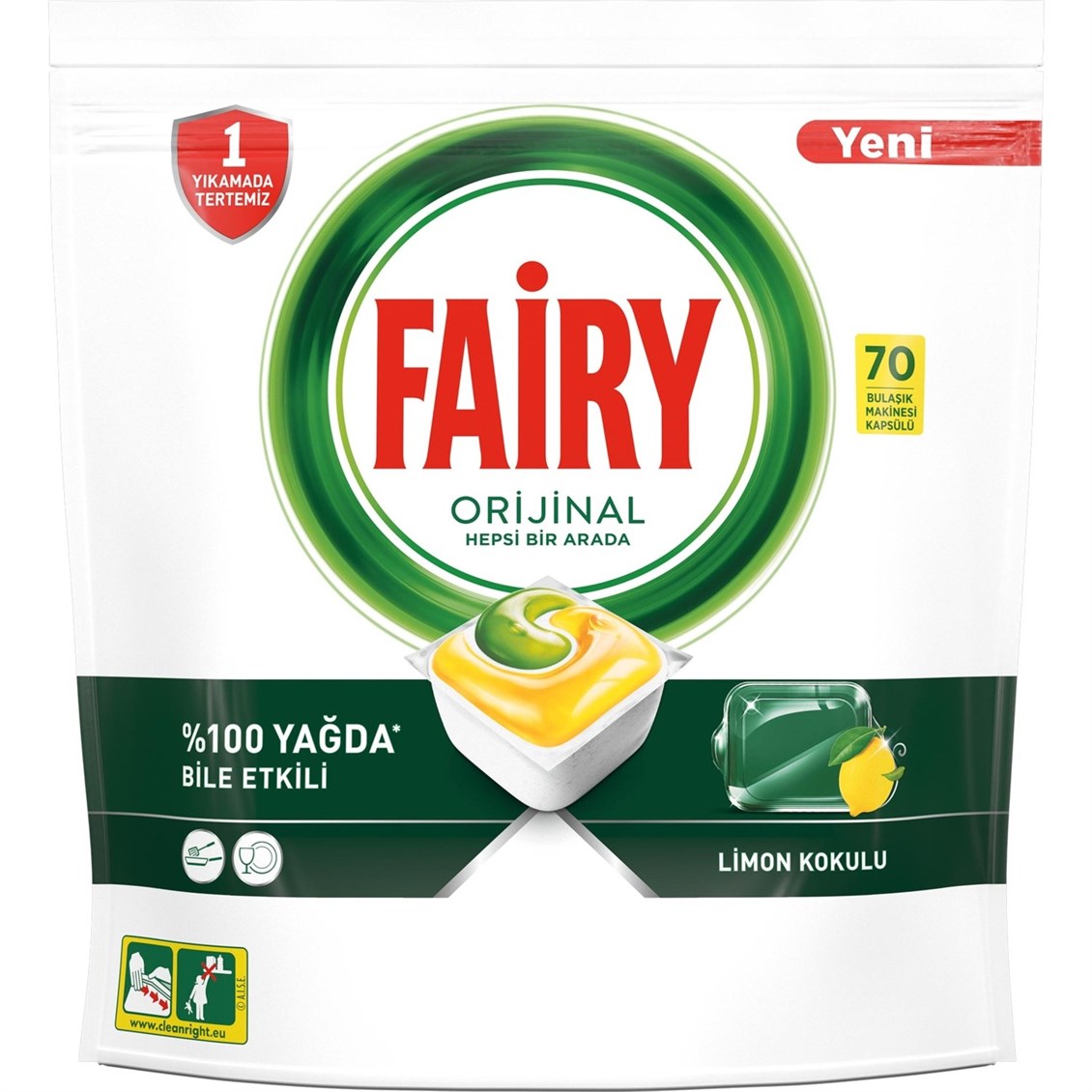 Fairy Hepsi Bir Arada Kapsül 70'li Bulaşık Deterjanı