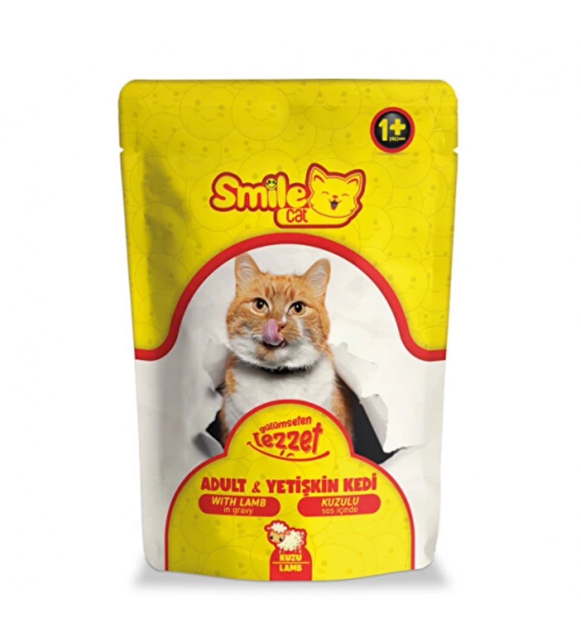 Smile Cat Pouch Küçük-Orta Irk Kuzulu 100 Gr