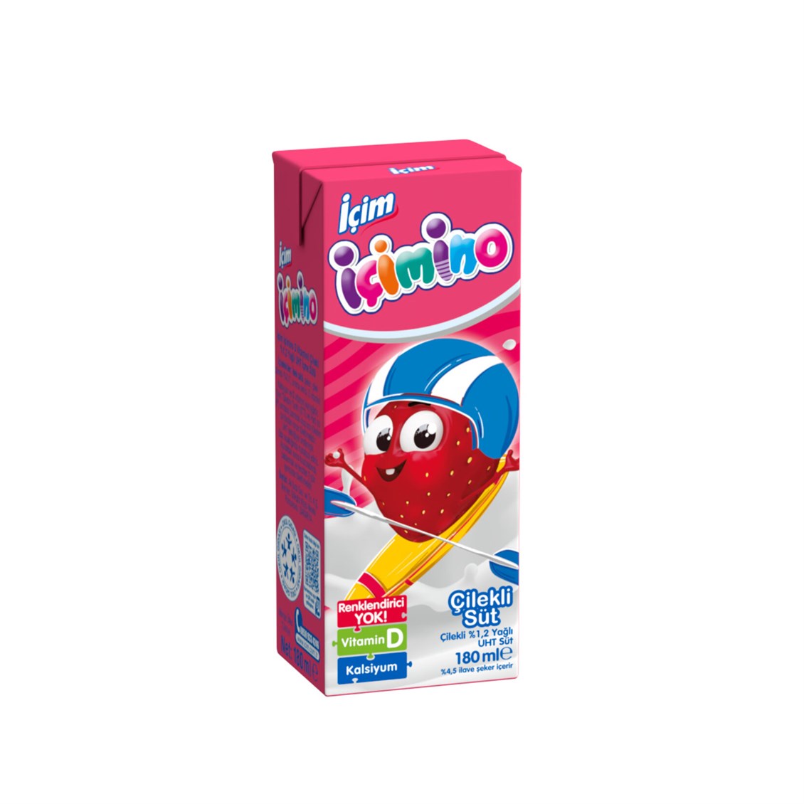 İçim İçimino Çilek Aromalı Süt 6 x 180 ml