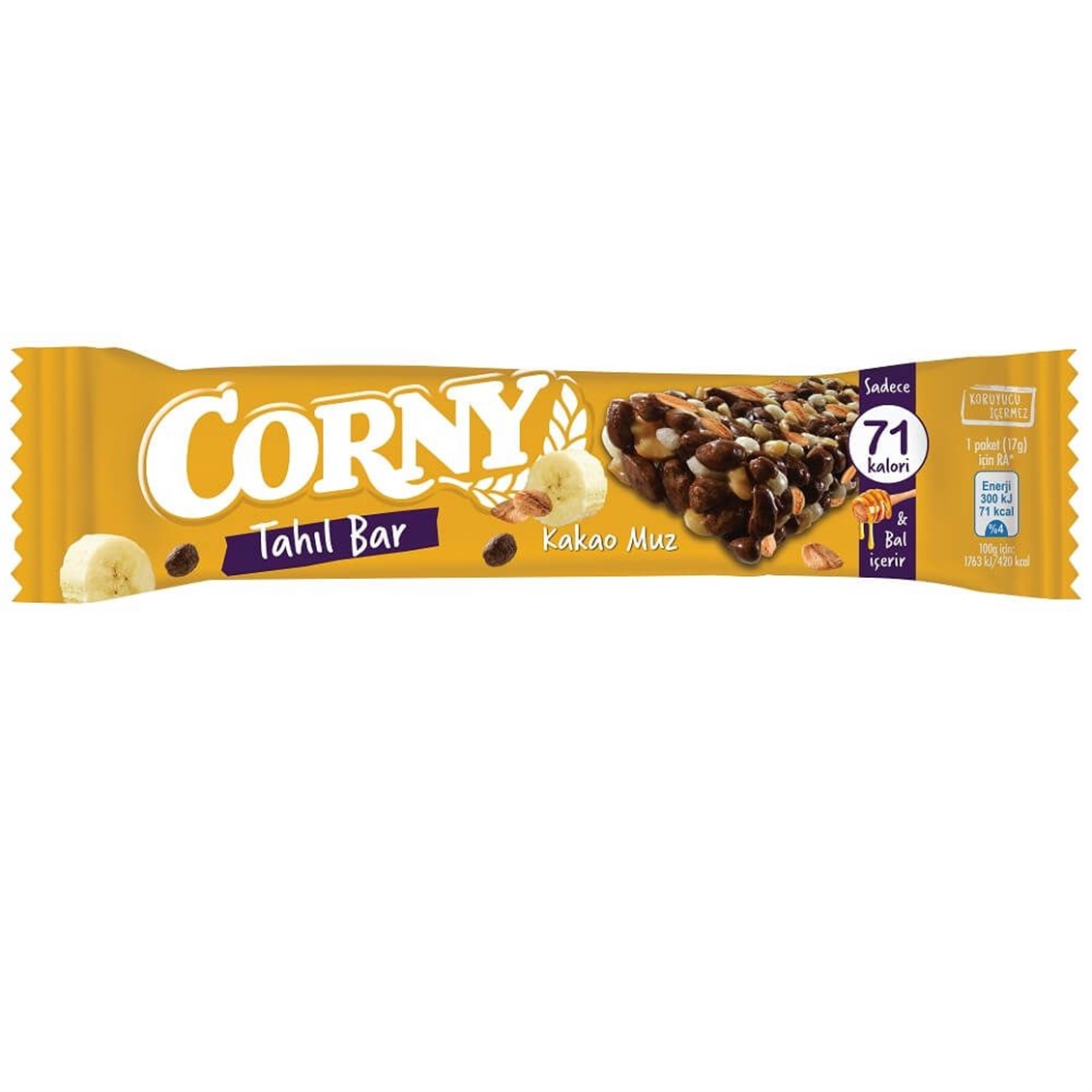 Corny Bar Kakao Muz Tahıl 17 Gr