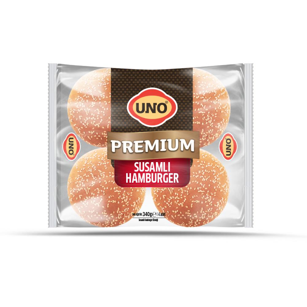 Uno Premium Susamlı Hamburger 4'lü 340 G
