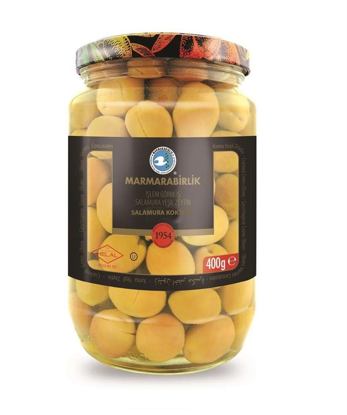 Marmara Birlik Kokteyl Zeytin 4 Xl (141-160 Klb.) 400 Gr