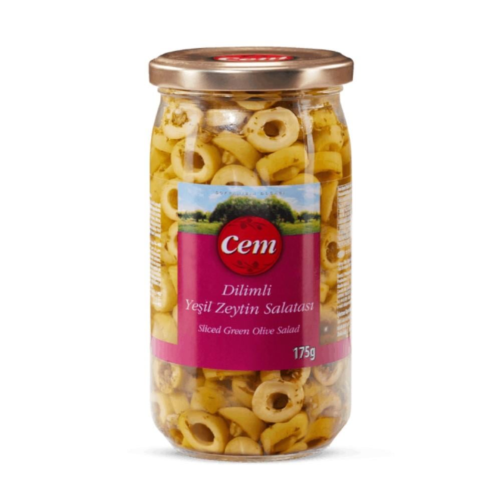 Cem Yeşil Zeytin Salatası Dilimli 175 gr
