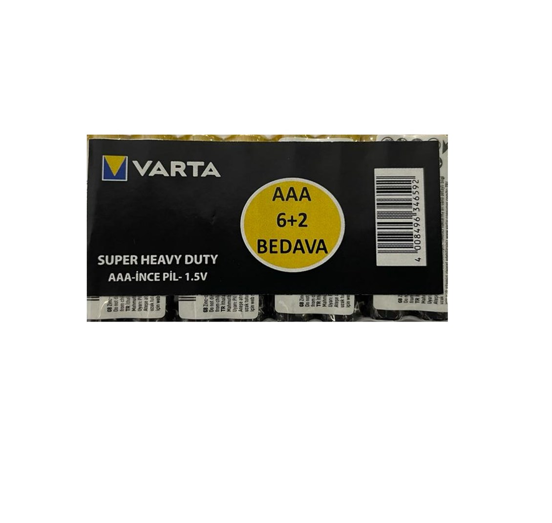 Varta Süper Life İnce Pil 6+2
