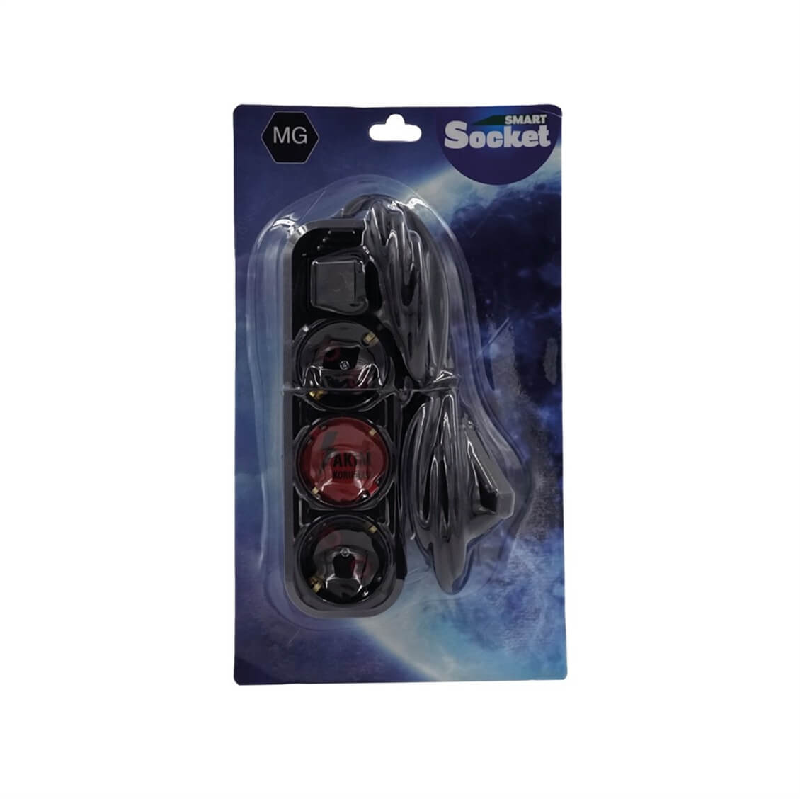 Smart Socket Üçlü Akım Korumalı Anahtarlı Grup Priz 1,5 Mt Siyah