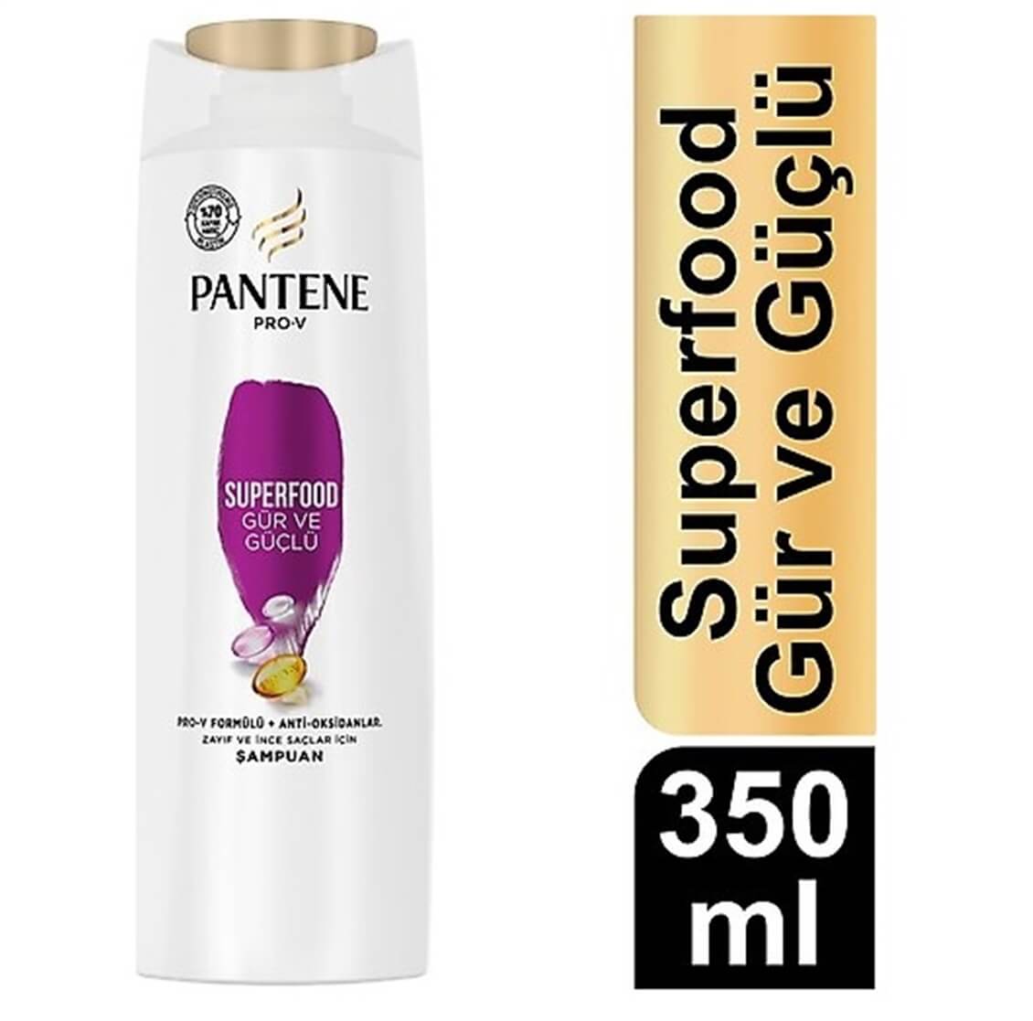 Pantene Superfood Gür ve Güçlü Şampuan 350 ml