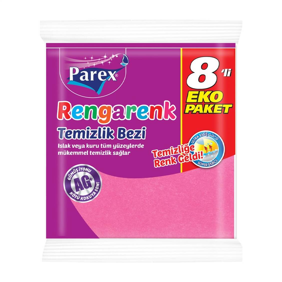 Parex Rengarenk Temizlik Bezi 8'li