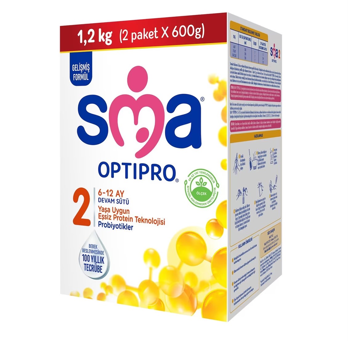 Sma Optipro Bebek Sütü 1200 gr 2 Numara