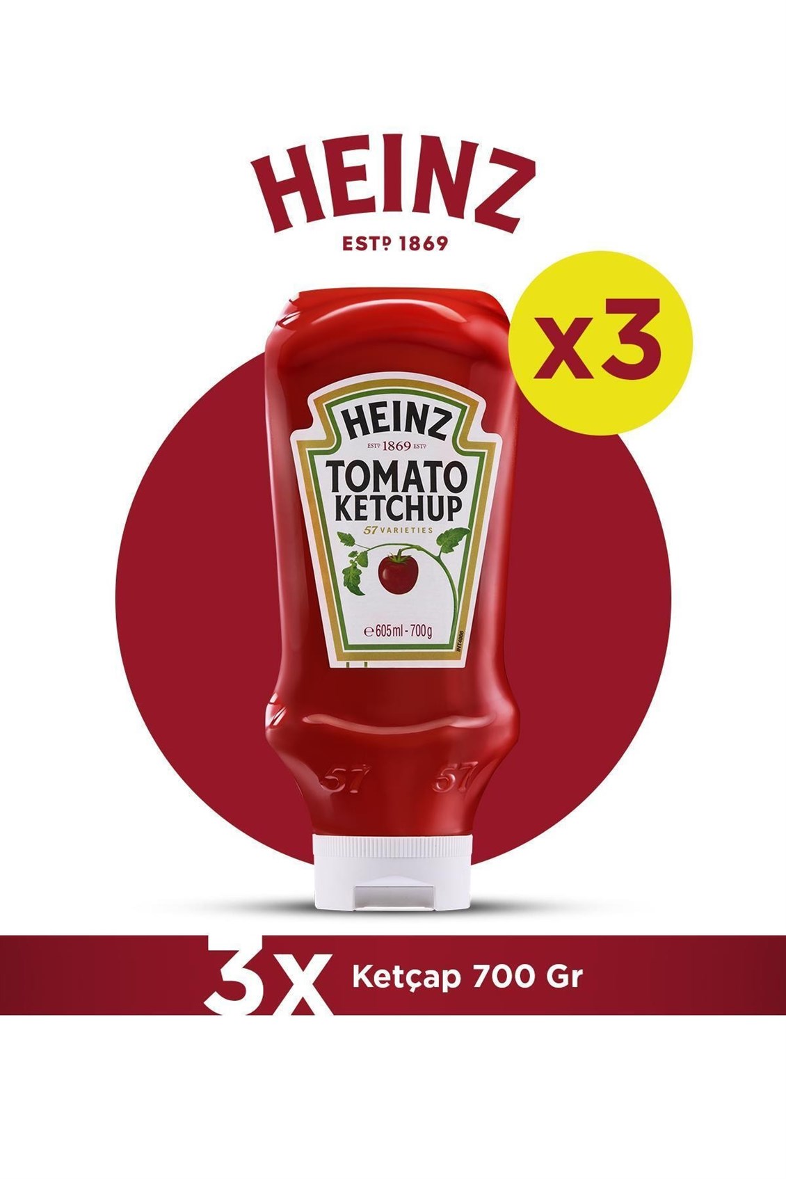 ETC.HEINZ KETCAP 700 GR X 3 ADET
